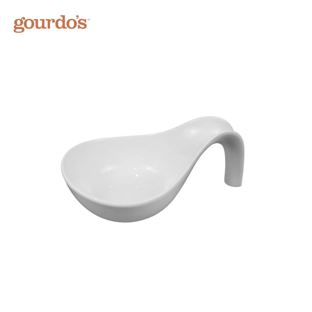 Gourdo's Porcelain Spoon Shape Bowl 8"