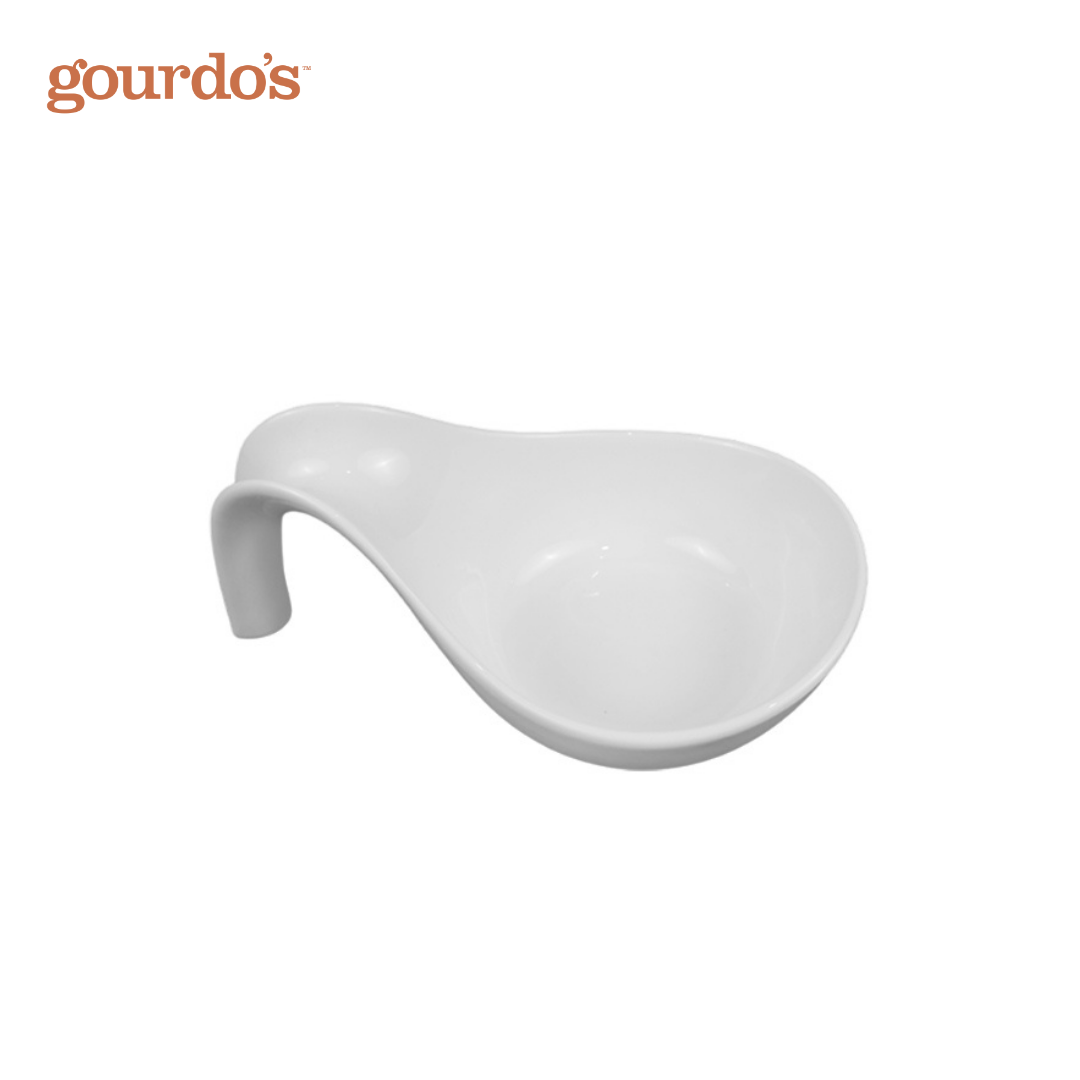 Gourdo's Porcelain Spoon Shape Bowl 8"