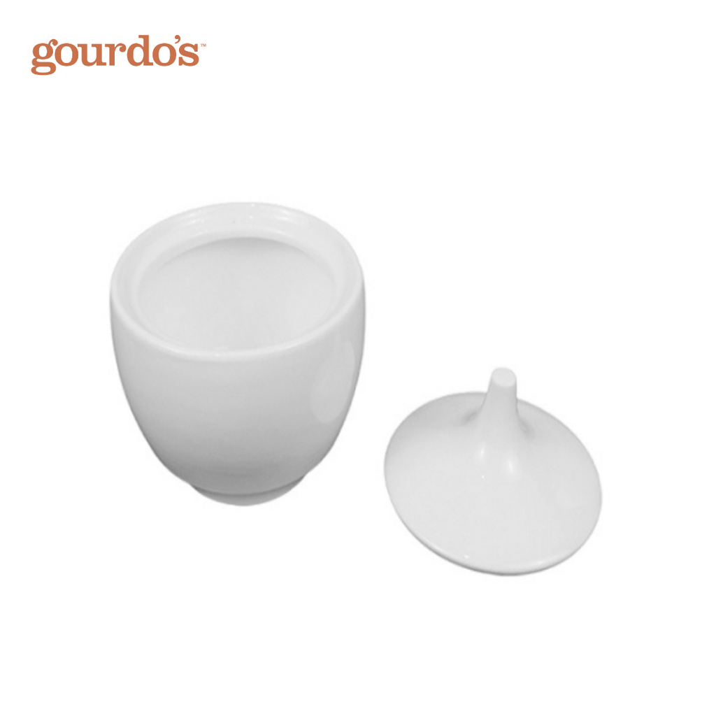 Gourdo's Porcelain Covered Sugar Bowl