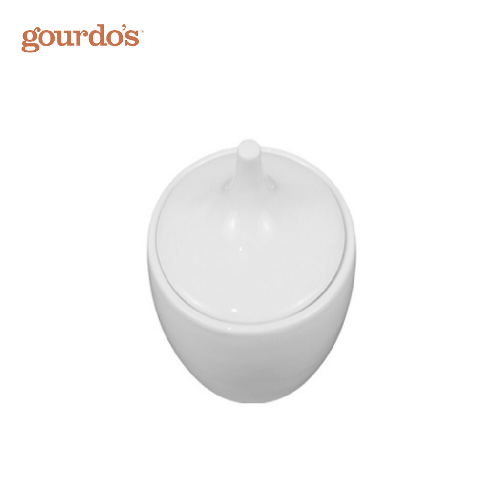 Gourdo's Porcelain Covered Sugar Bowl