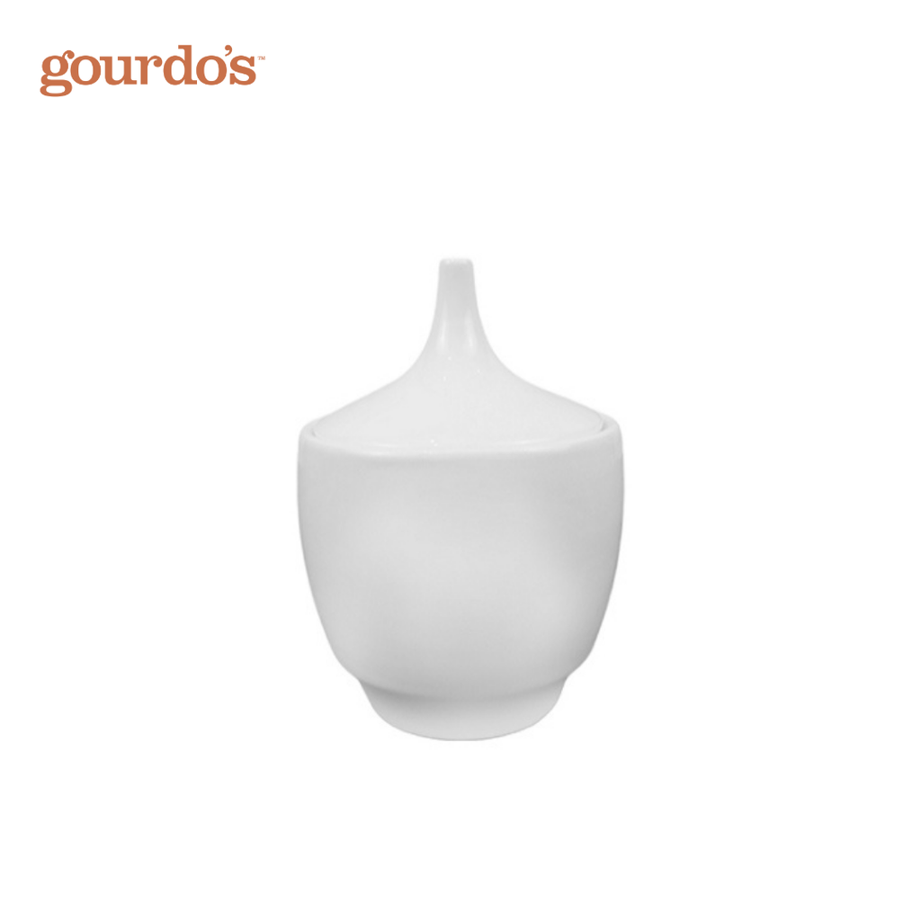 Gourdo's Porcelain Covered Sugar Bowl