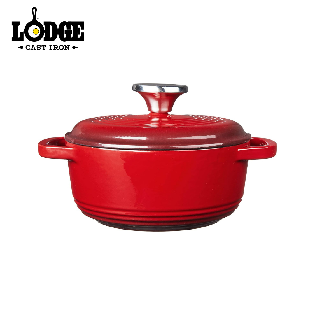 Lodge Enameled Cast Iron Dutch Oven Red 1.5QT