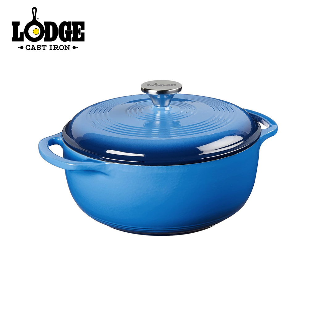 Lodge Enameled Cast Iron Dutch Oven Blue 4.5QT