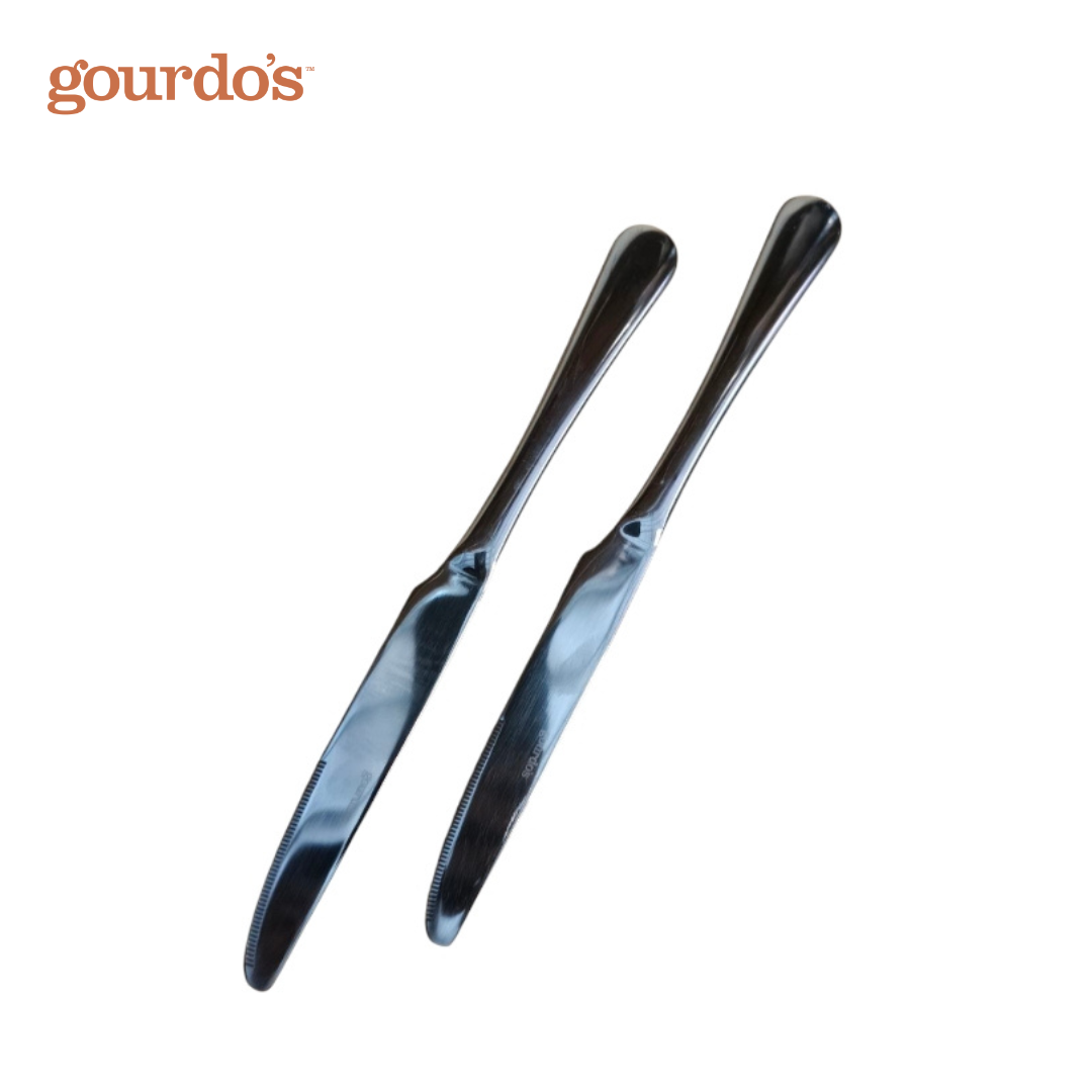 Gourdo's Dinner Knife Mesa 18/0 Mirror Polish Set Of 2