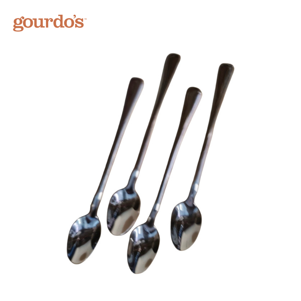 Gourdo's Ice Tea Spoon 18/0 Mirror Polish Set Of 4
