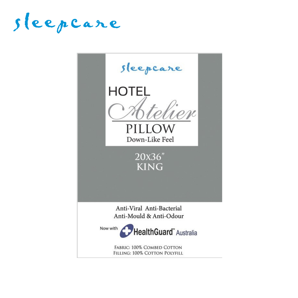 Sleepcare Hotel Atelier Hypoallergenic King Size 20x36" Pillow Anti-Viral Anti-Bacterial