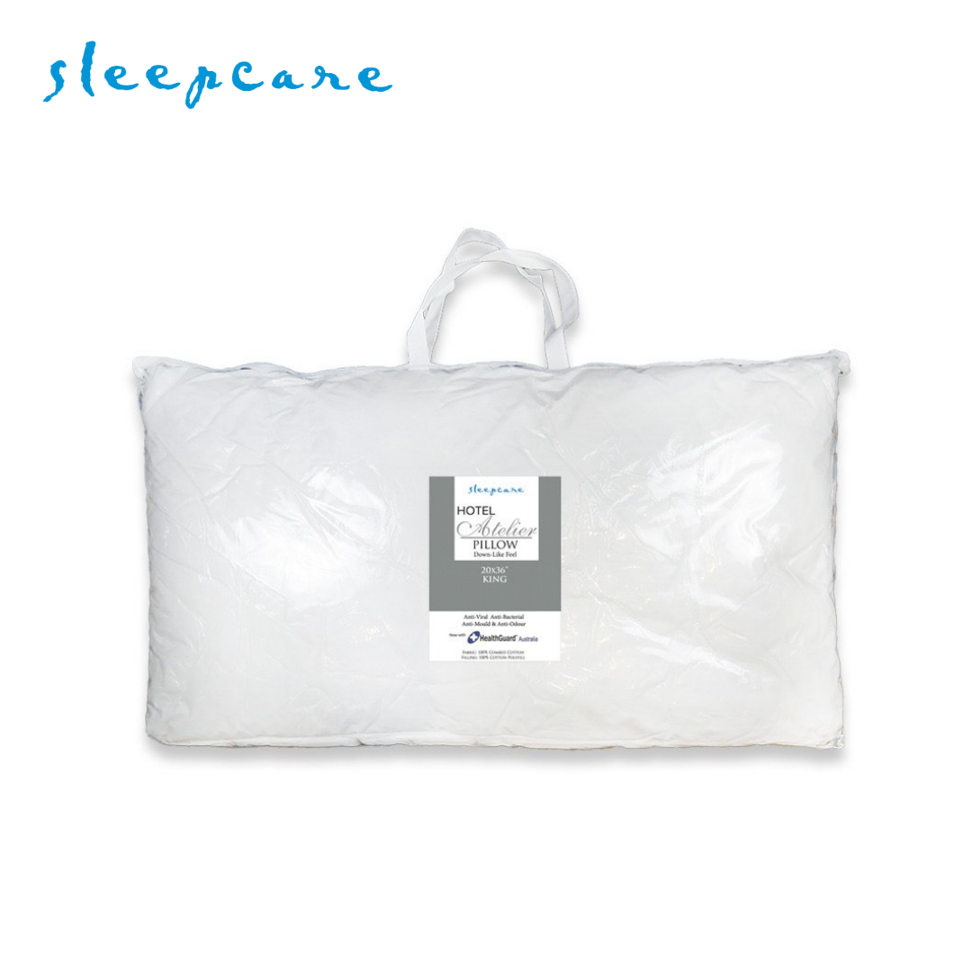 Sleepcare Hotel Atelier Hypoallergenic King Size 20x36" Pillow Anti-Viral Anti-Bacterial