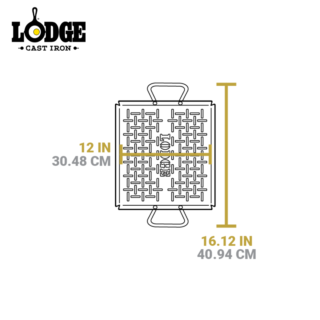 Lodge Seasoned Carbon Steel Grill Pan 13x12"
