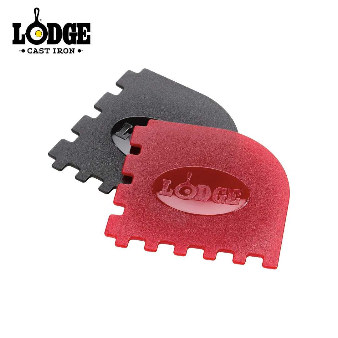 Lodge Set of 2 Grill Pan Scrapers Black and Red Color