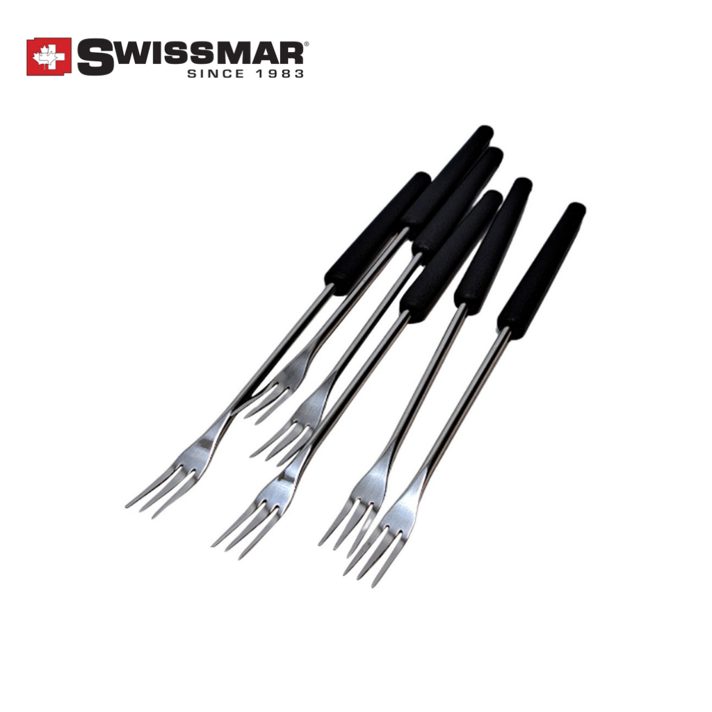 Swissmar Cheese Fondue Fork Set of 6 Black