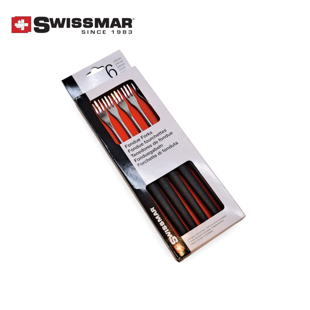 Swissmar Cheese Fondue Fork Set of 6 Black